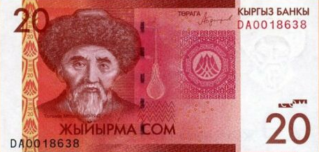 P24b Kyrgyzstan 20 Som Year 2016